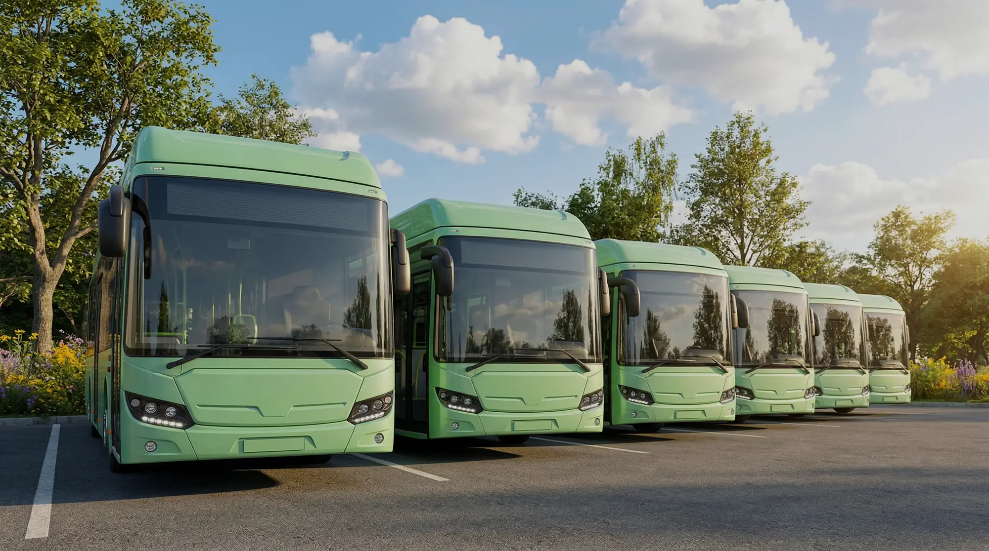 frotas de ônibus elétricos