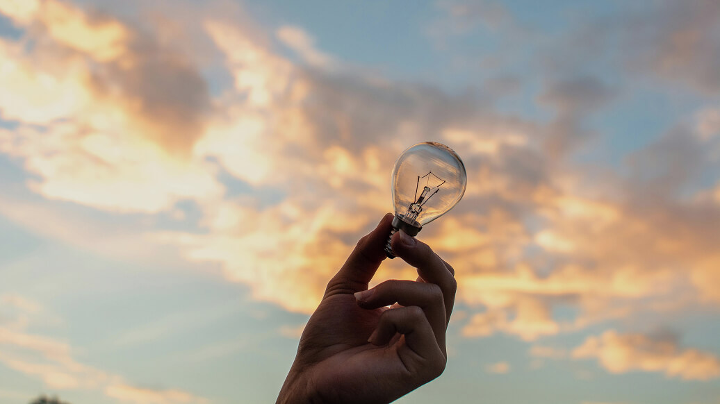 Sky with bulb